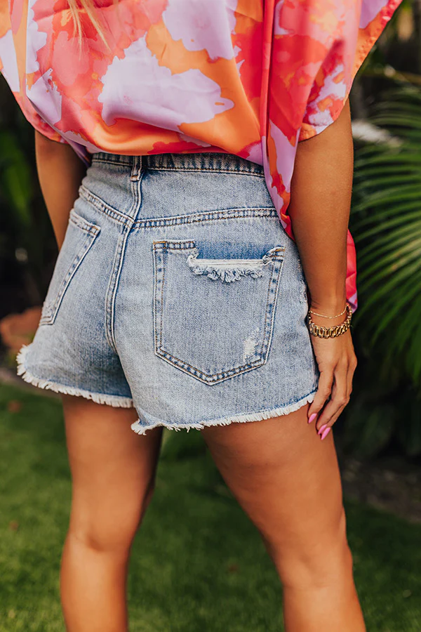 The Jillie High Waist Distressed Shorts - Image 3