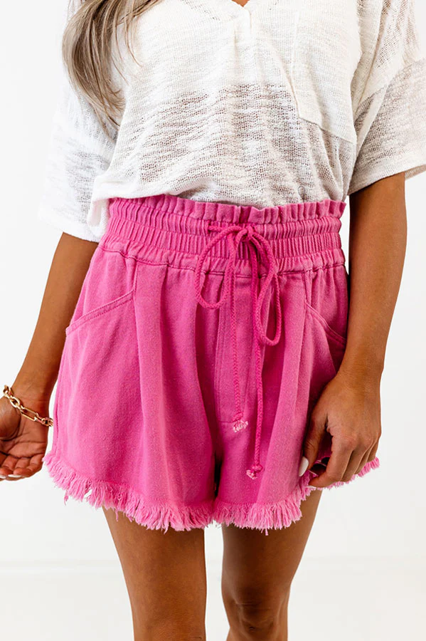 The Jordan High Waist Shorts In Pink - Image 6
