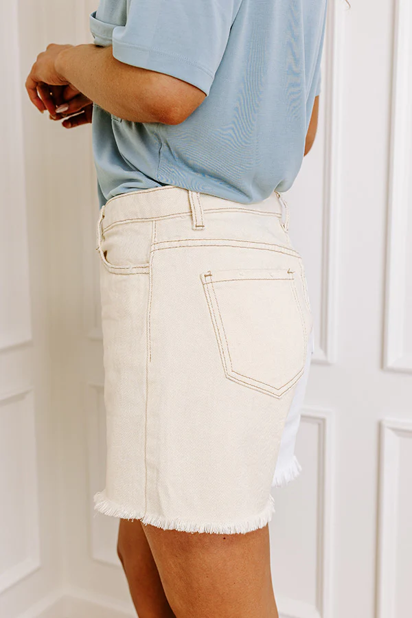 The Lukas High Waist Color Block Shorts - Image 4