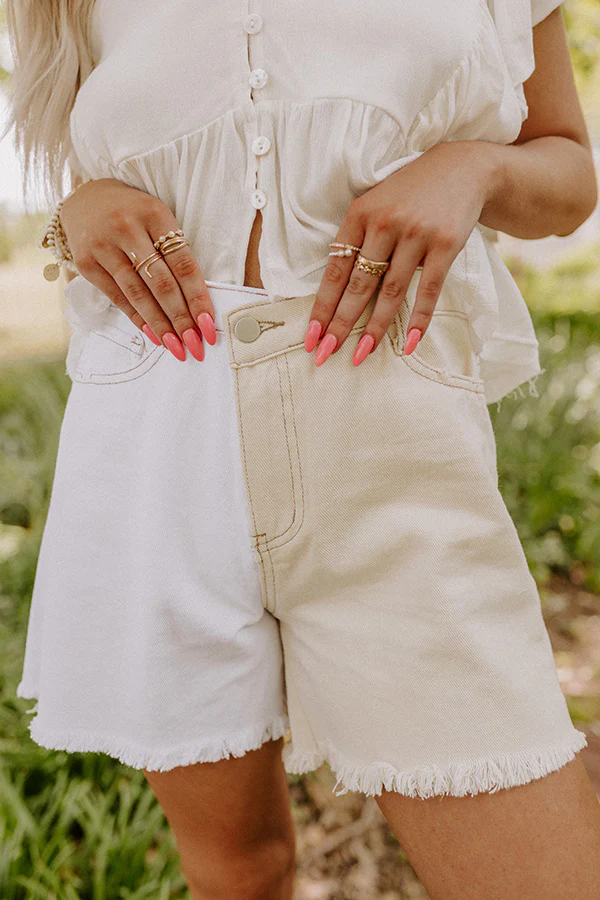 The Lukas High Waist Color Block Shorts - Image 8