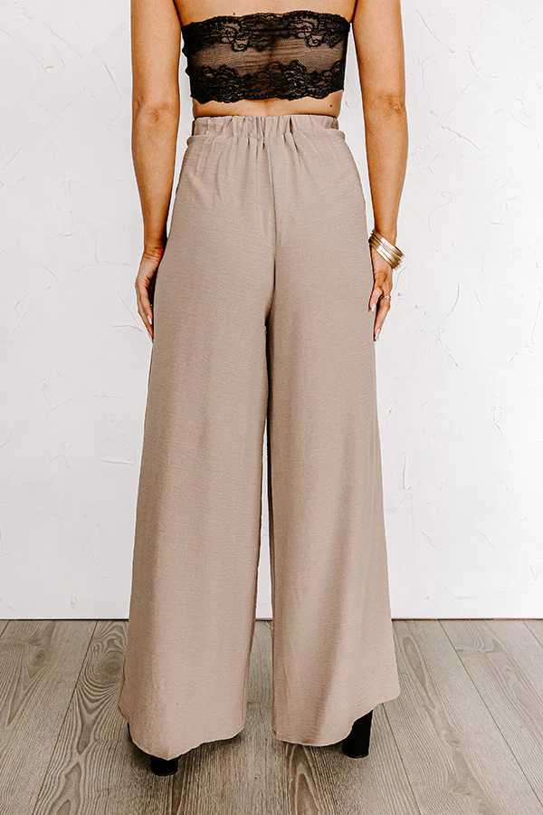 The Maddie High Waist Trousers In Taupe - Image 4
