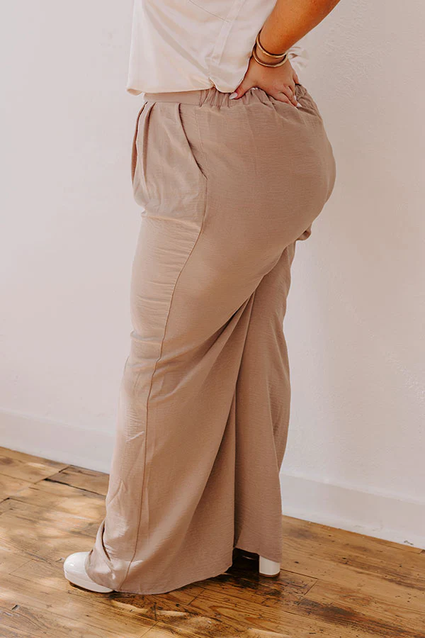 The Maddie High Waist Trousers In Taupe Curves - Image 4