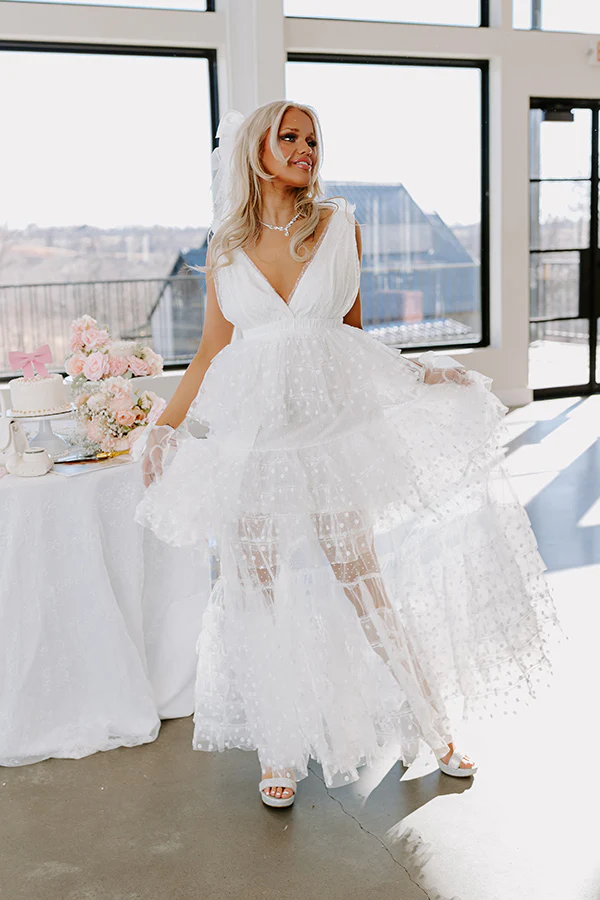 The Maisy Tiered Tulle Maxi Dress - Image 5