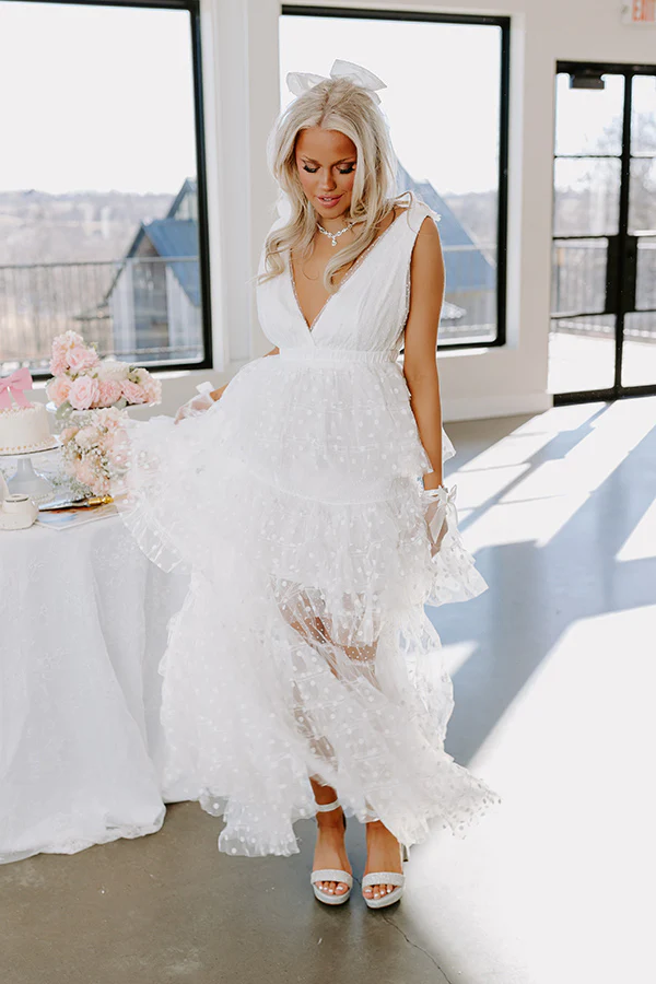 The Maisy Tiered Tulle Maxi Dress - Image 6