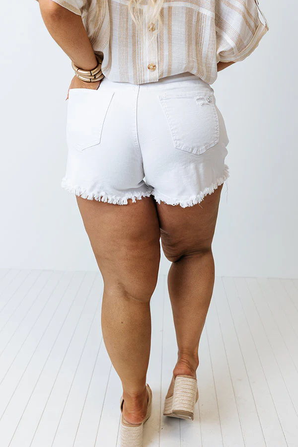 20-64 The Mardi High Waist Distressed Shorts Curves - Image 4