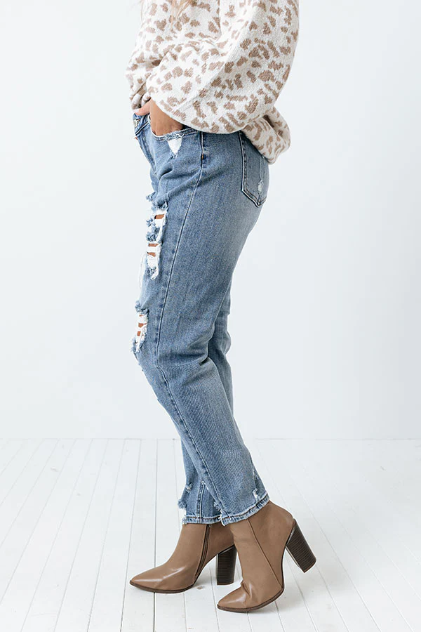 The Mason High Waist Relaxed Skinny in Medium Wash - Image 2