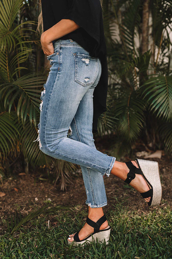The Mason High Waist Relaxed Skinny in Medium Wash - Image 6
