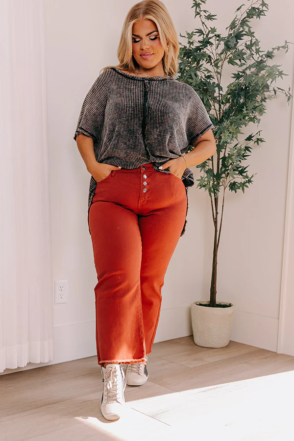 The McKenzie High Waist Jean In Rust - Image 6