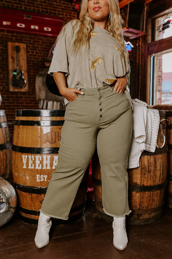 The McKenzie High Waist Jean In Sage Curves - Image 4