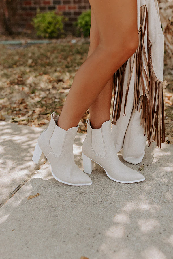 The Navarre Faux Leather Boot In Stone - Image 2