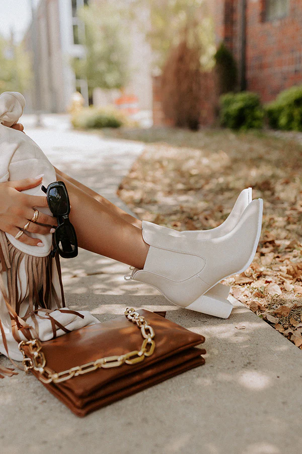 The Navarre Faux Leather Boot In Stone - Image 3
