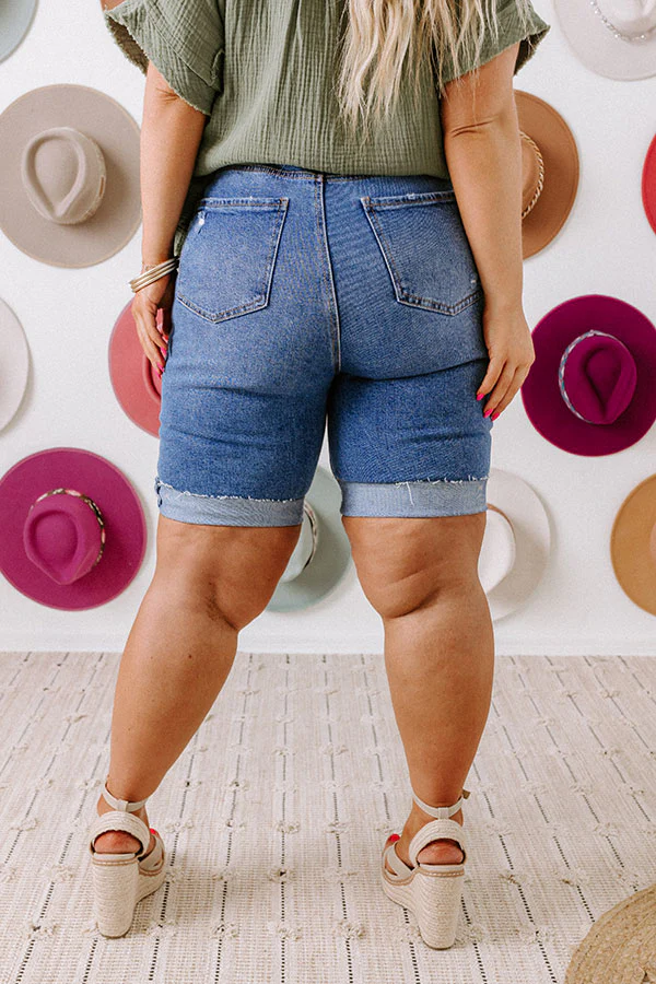 The Neely High Waist Distressed Shorts Curves - Image 2