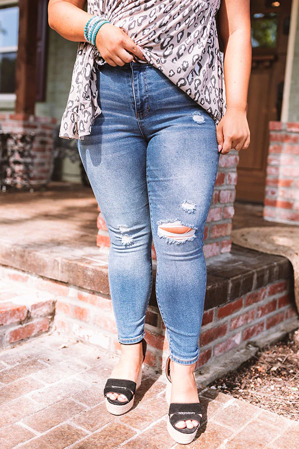 The Nina High Waist Distressed Skinny Curves - Image 5