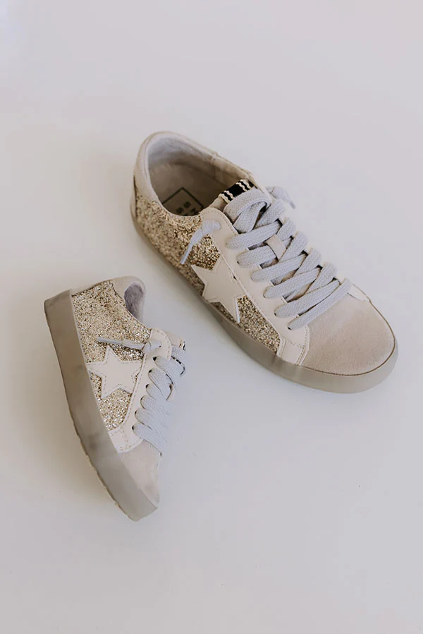 The Paula Children's Vintage Sneaker in Gold - Image 3