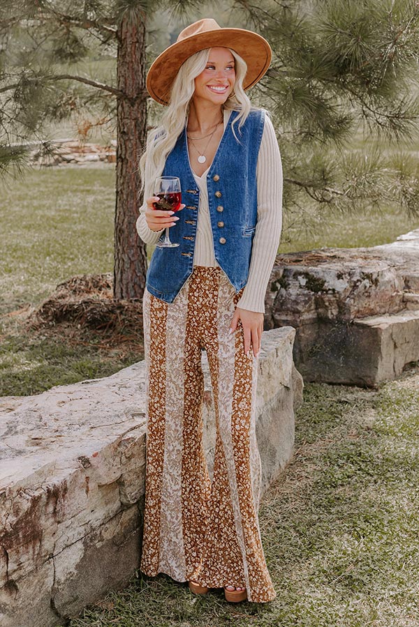 The Pine High Waist Flare In Camel