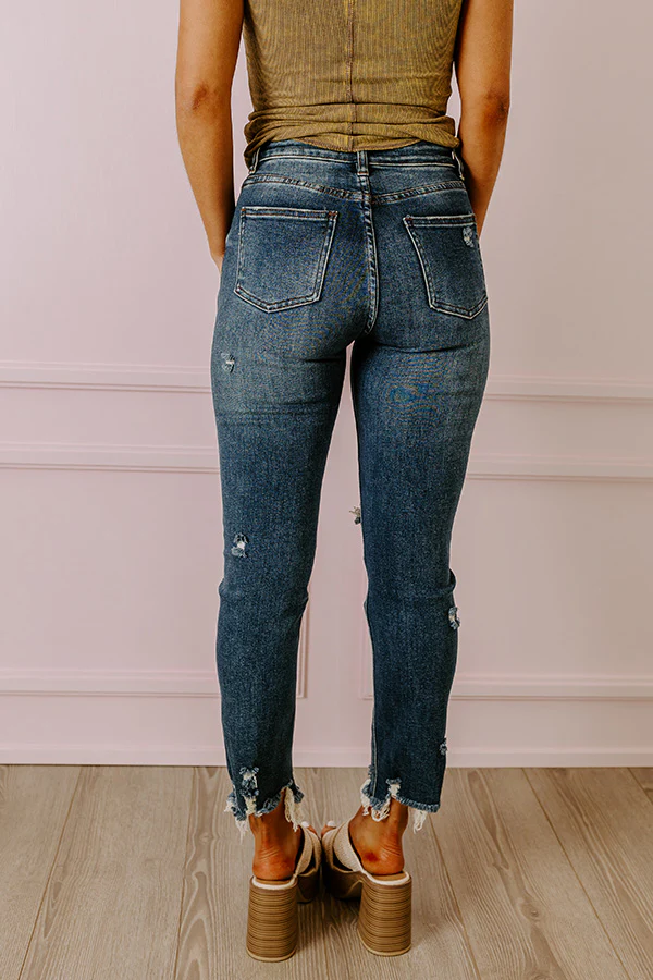 The Scout High Waist Distressed Relaxed Skinny in Medium Wash - Image 3