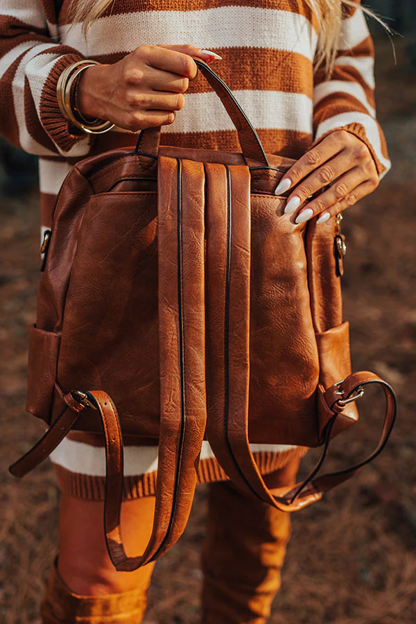 The Stevie Faux Leather Houndstooth Backpack - Image 3