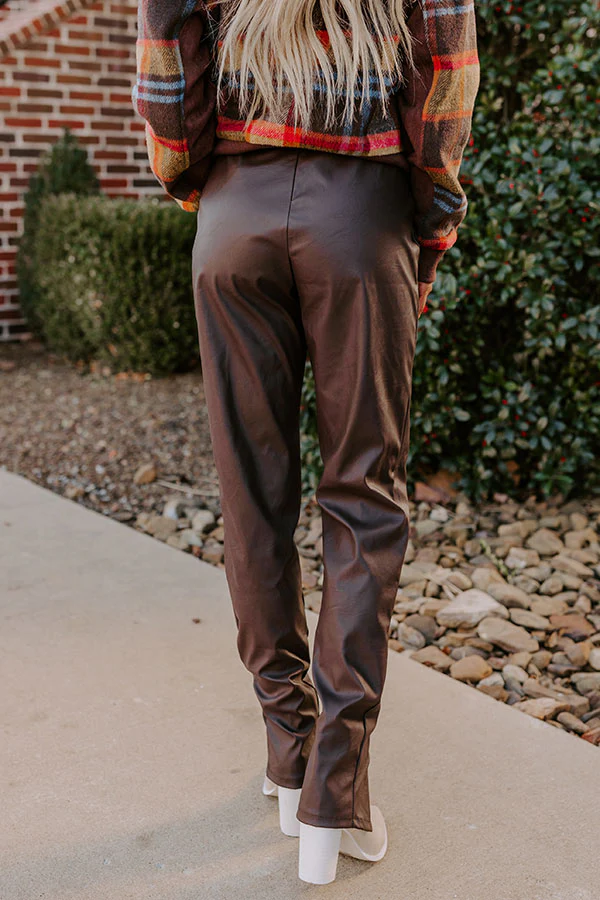 The Striker High Waist Faux Leather Pants - Image 3