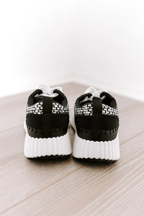 The Terra Tweed Platform Sneaker in Black - Image 7