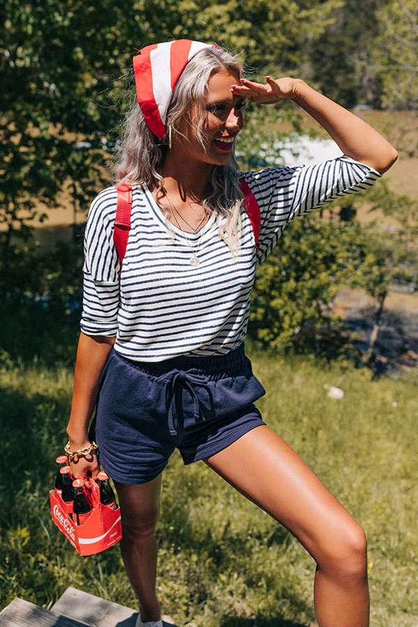 The Tye Shorts In Navy - Image 2