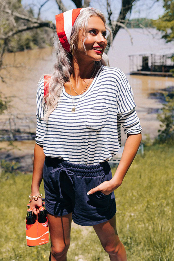 The Tye Shorts In Navy - Image 4