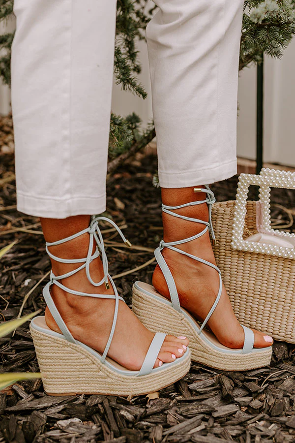The Wenden Lace Up Wedge In Limpet Shell