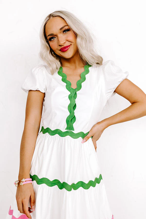 The Westerly Midi Dress In White - Image 3