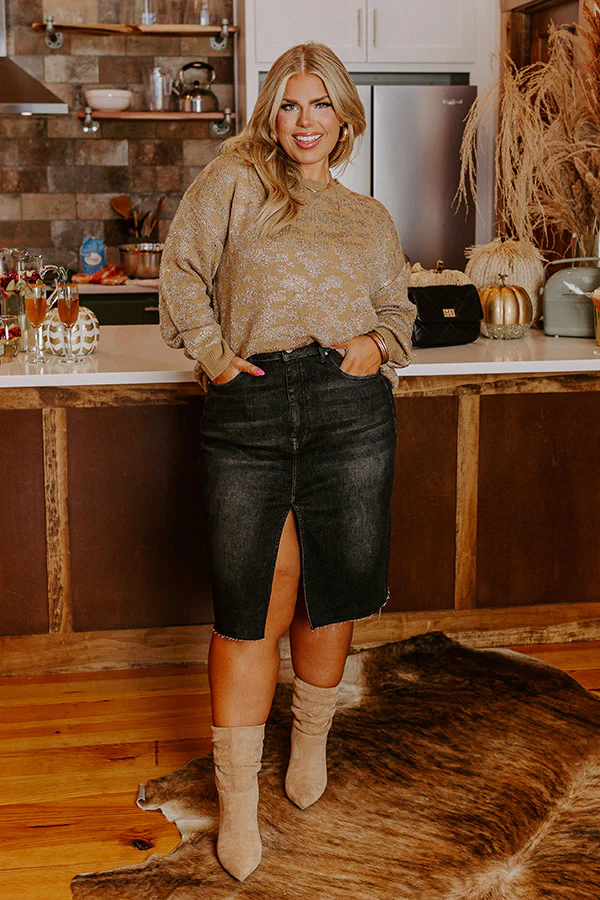 Timeless Tales Sweater In Khaki Curves - Image 6