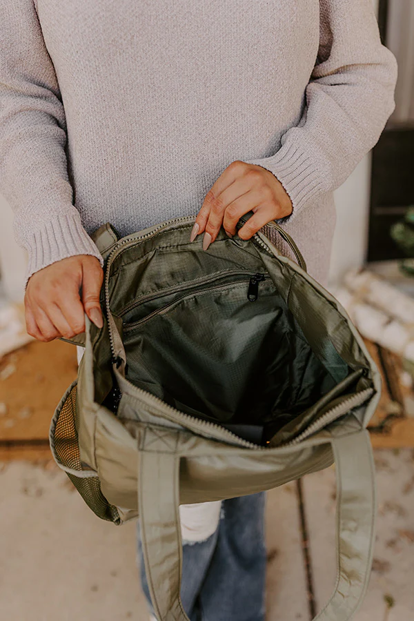 Tomorrow Is A New Day Tote In Sage - Image 4