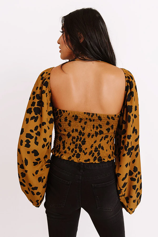 Totally Unique Smocked Top in Mustard - Image 5