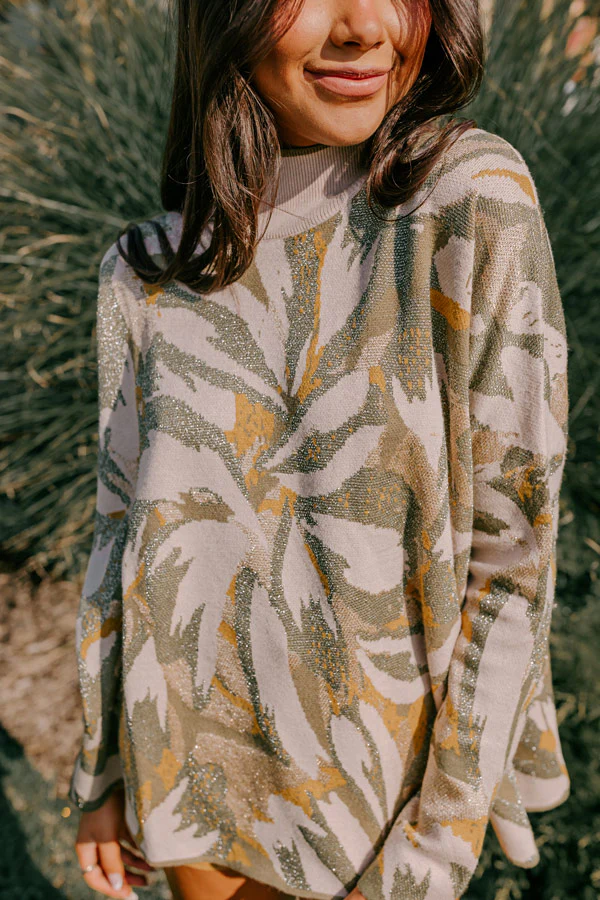 Touch Of Fall Sweater Top in Birch - Image 4