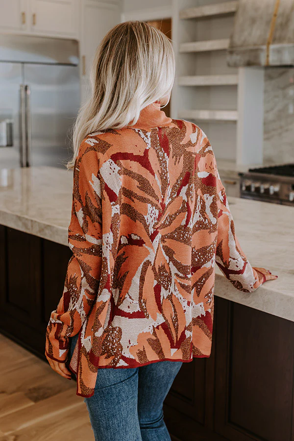 Touch Of Fall Sweater Top in Rust - Image 4