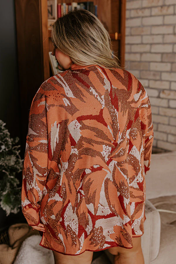 Touch Of Fall Sweater Top in Rust Curves - Image 2