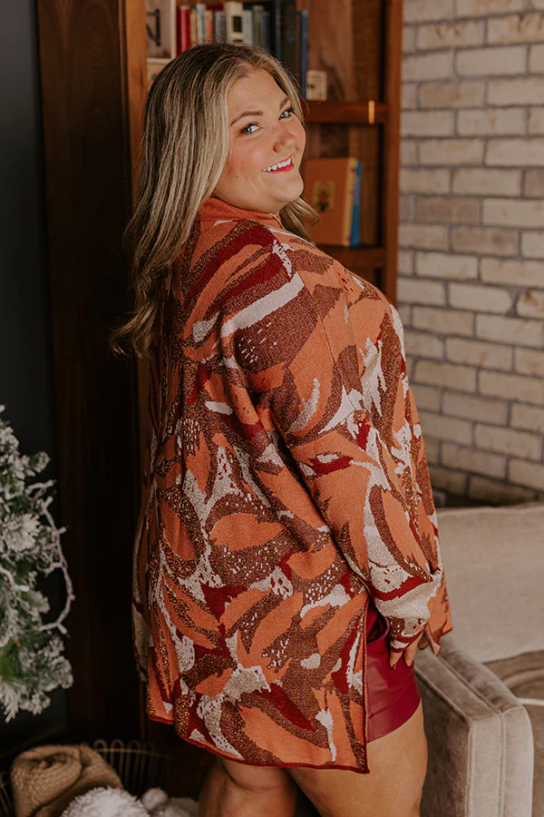 Touch Of Fall Sweater Top in Rust Curves - Image 4