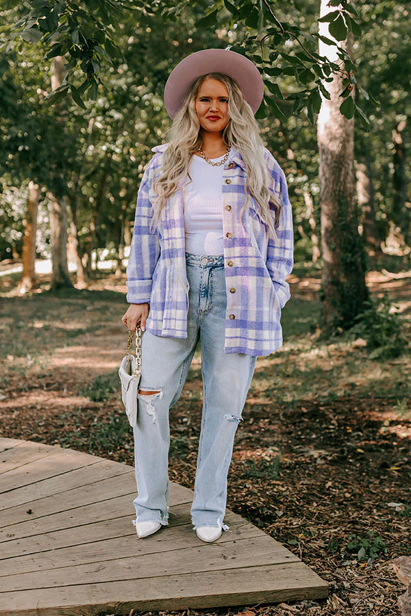 Tracking Promises Plaid Jacket Curves - Image 2