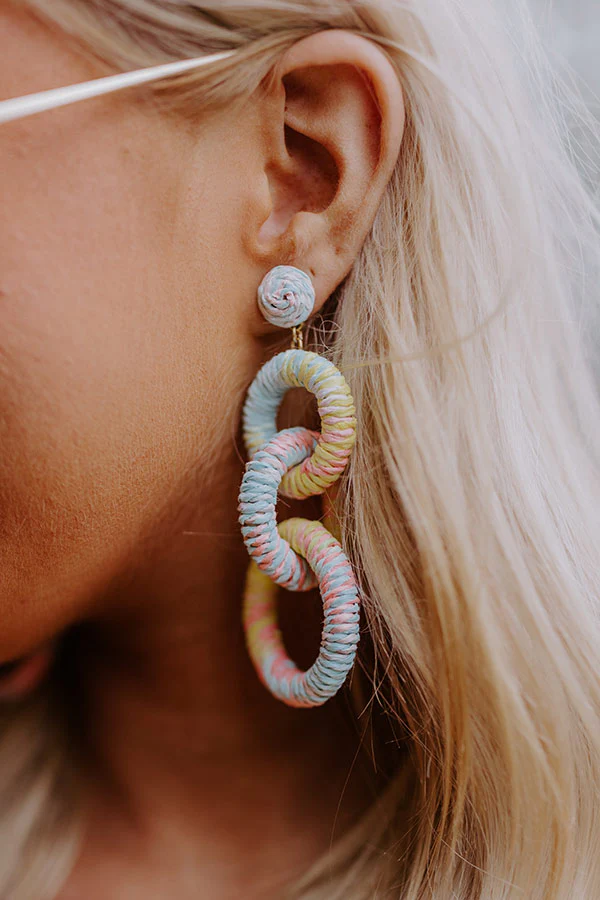 Tranquil Tides Woven Earrings In Multi - Image 2