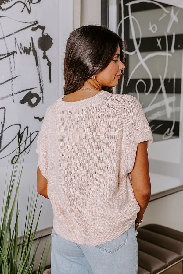 Trip To Barcelona Knit Top in Light Peach - Image 9
