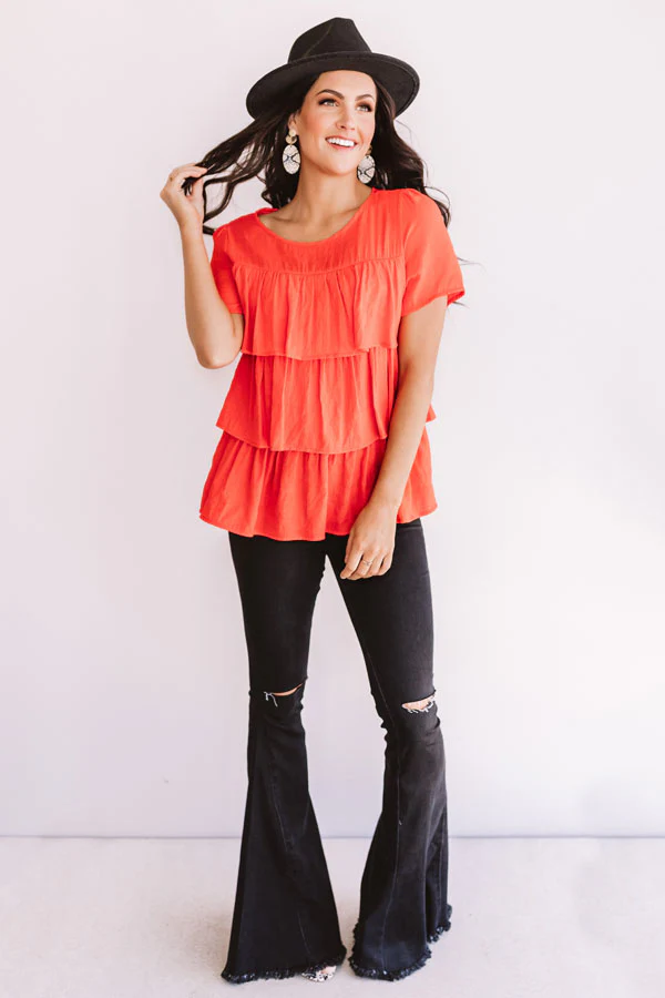 Trip to Tuscany Shift Top in Red