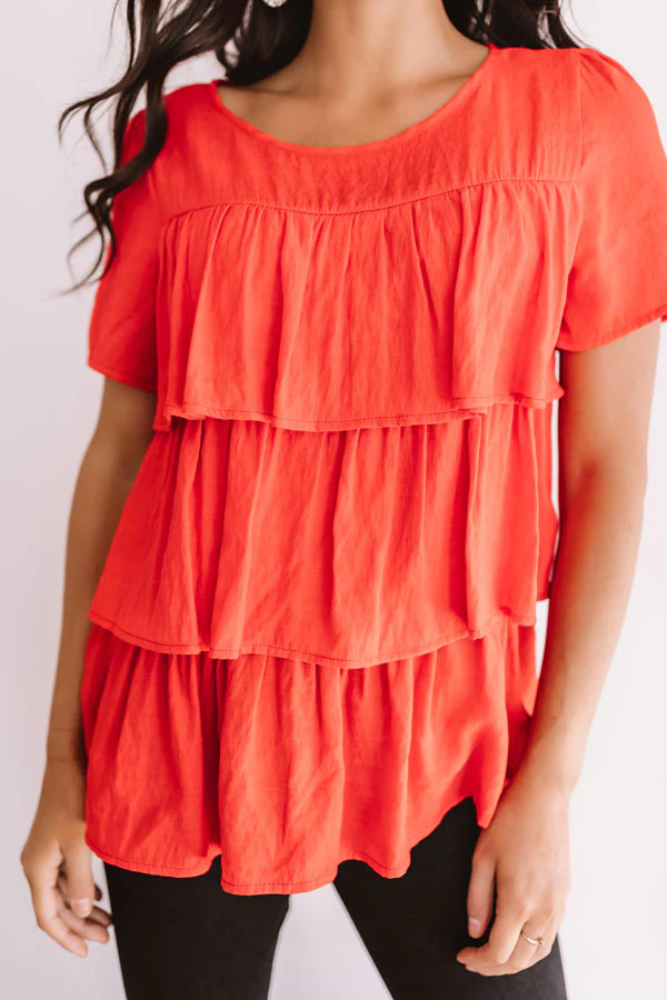 Trip to Tuscany Shift Top in Red - Image 5