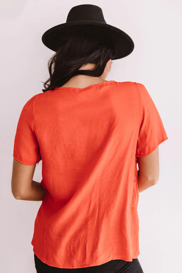 Trip to Tuscany Shift Top in Red - Image 6