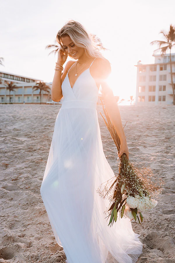 True Romance Pleated Tulle Maxi Dress in White - Image 6