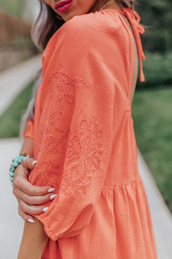 Tulip Twirls Embroidered Shift Dress - Image 4