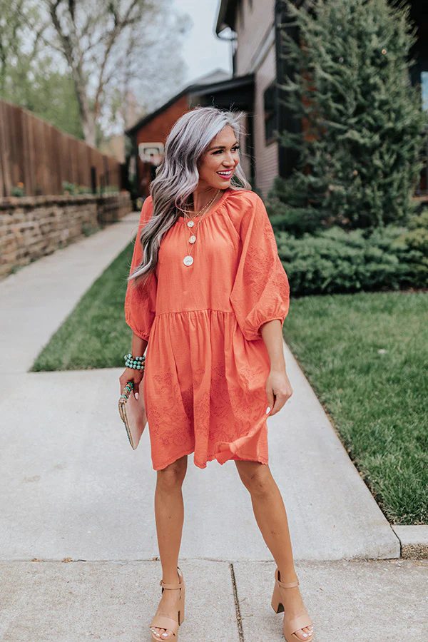 Tulip Twirls Embroidered Shift Dress - Image 6