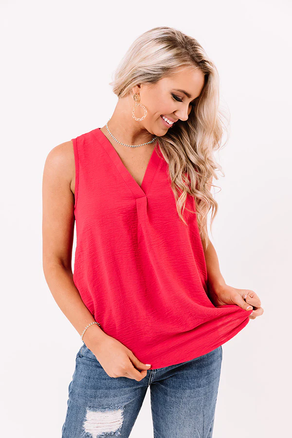 Under The Boardwalk Shift Tank In Raspberry - Image 2