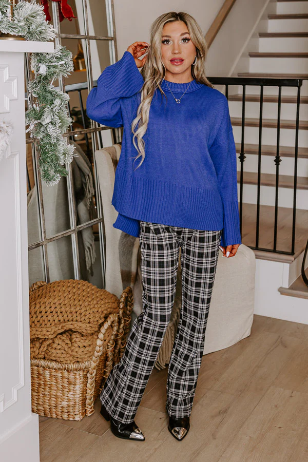 Under The Clouds Sweater In Royal Blue - Image 5