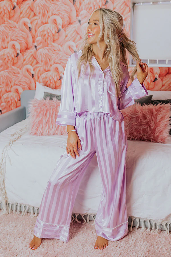 Unwind And Relax Pajama Pants In Lavender - Image 5