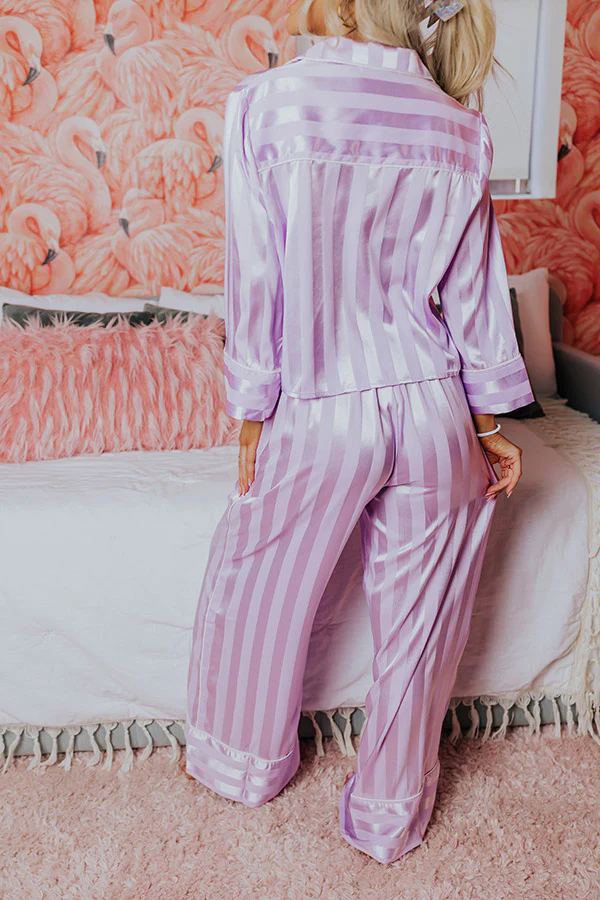 Unwind And Relax Pajama Pants In Lavender - Image 7