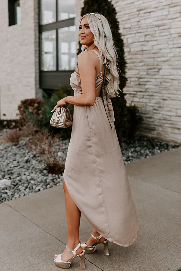 Up At Dawn Maxi In Warm Taupe - Image 3