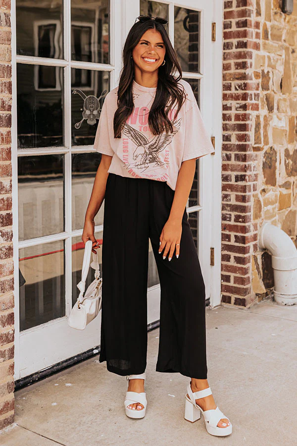 Urban Wonders High Waist Pants In Black