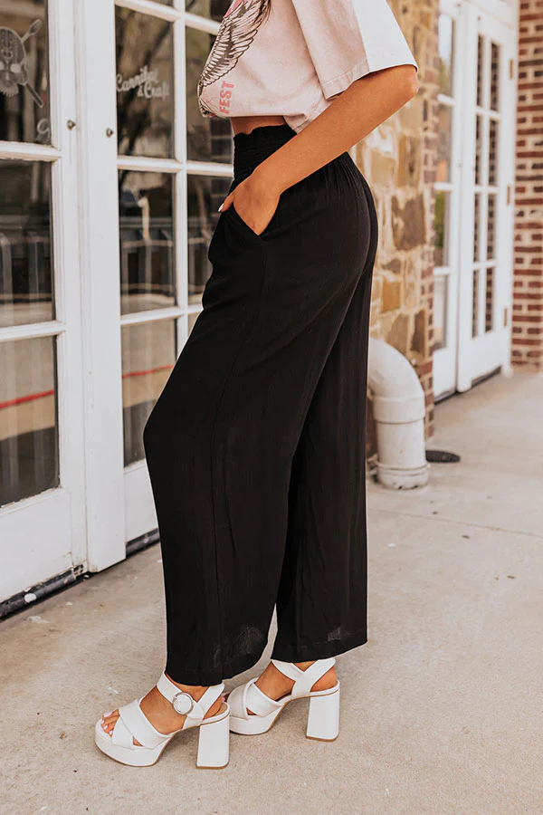 Urban Wonders High Waist Pants In Black - Image 4
